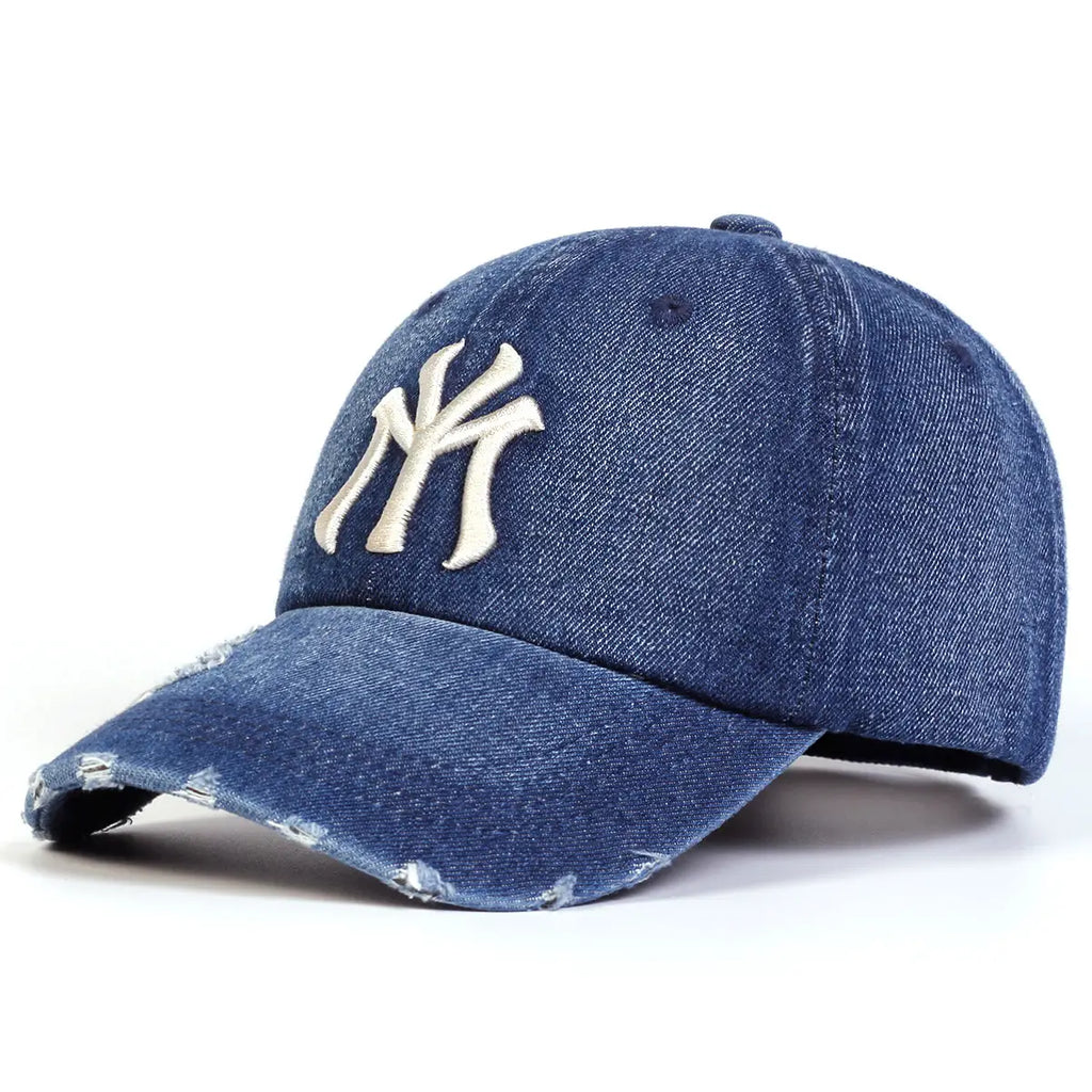 Men's Unisex Distressed Denim Baseball Cap