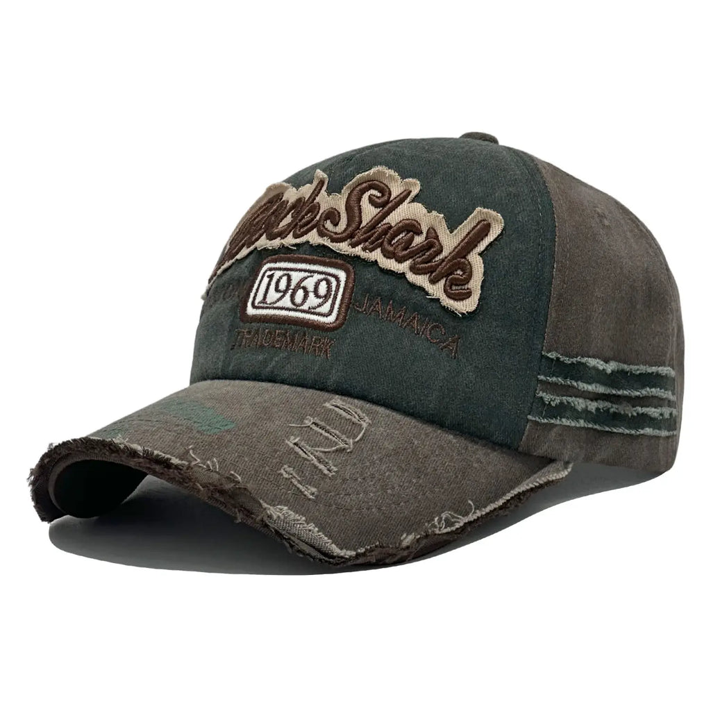 Vintage Distressed "Rock Shark 1969" Baseball Cap