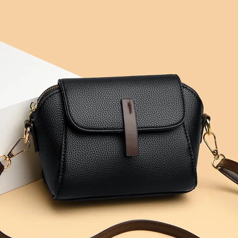 Elegant Black Crossbody Sling Bag with Adjustable Strap