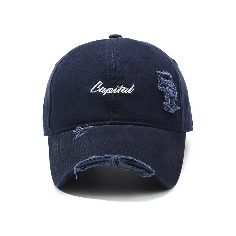 Unisex Edgy "Capital" Embroidered Dad Hat