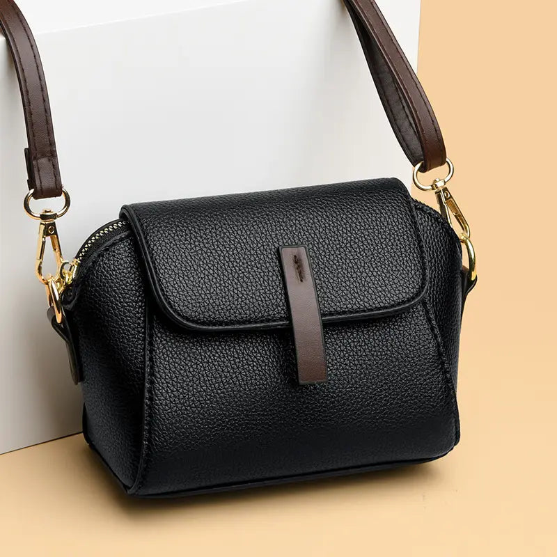 Elegant Black Crossbody Sling Bag with Adjustable Strap