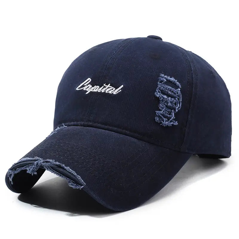 Unisex Edgy "Capital" Embroidered Dad Hat