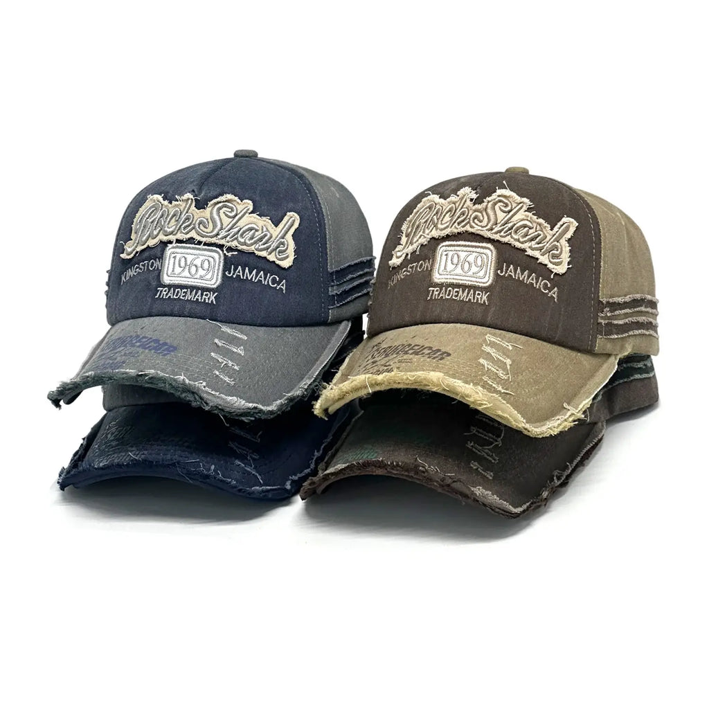 Vintage Distressed "Rock Shark 1969" Baseball Cap